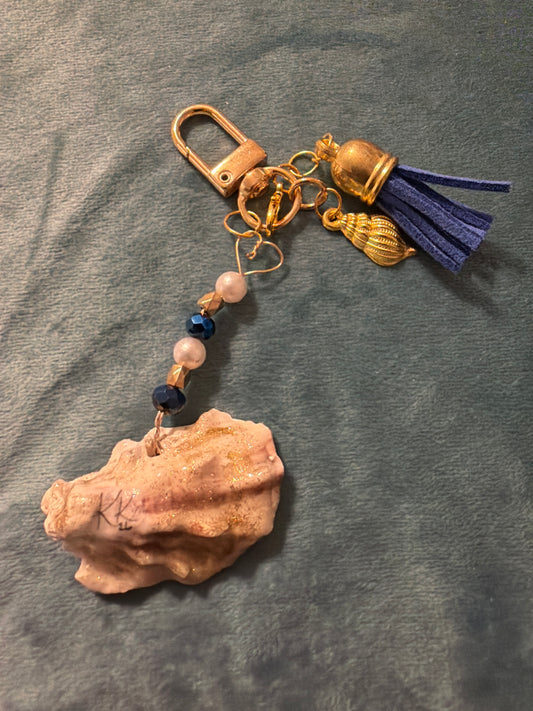 Mini blue lobster purse charm