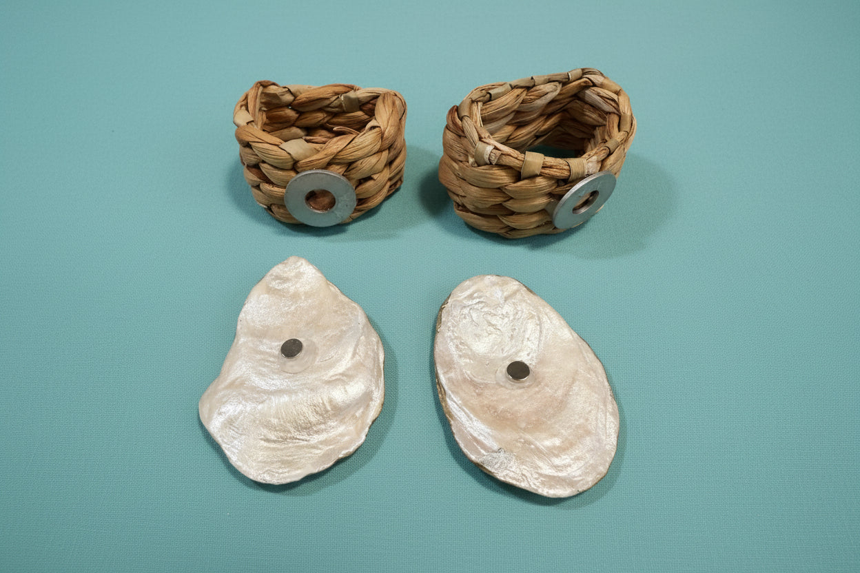 Interchangeable napkin ring set-Coastal Garden