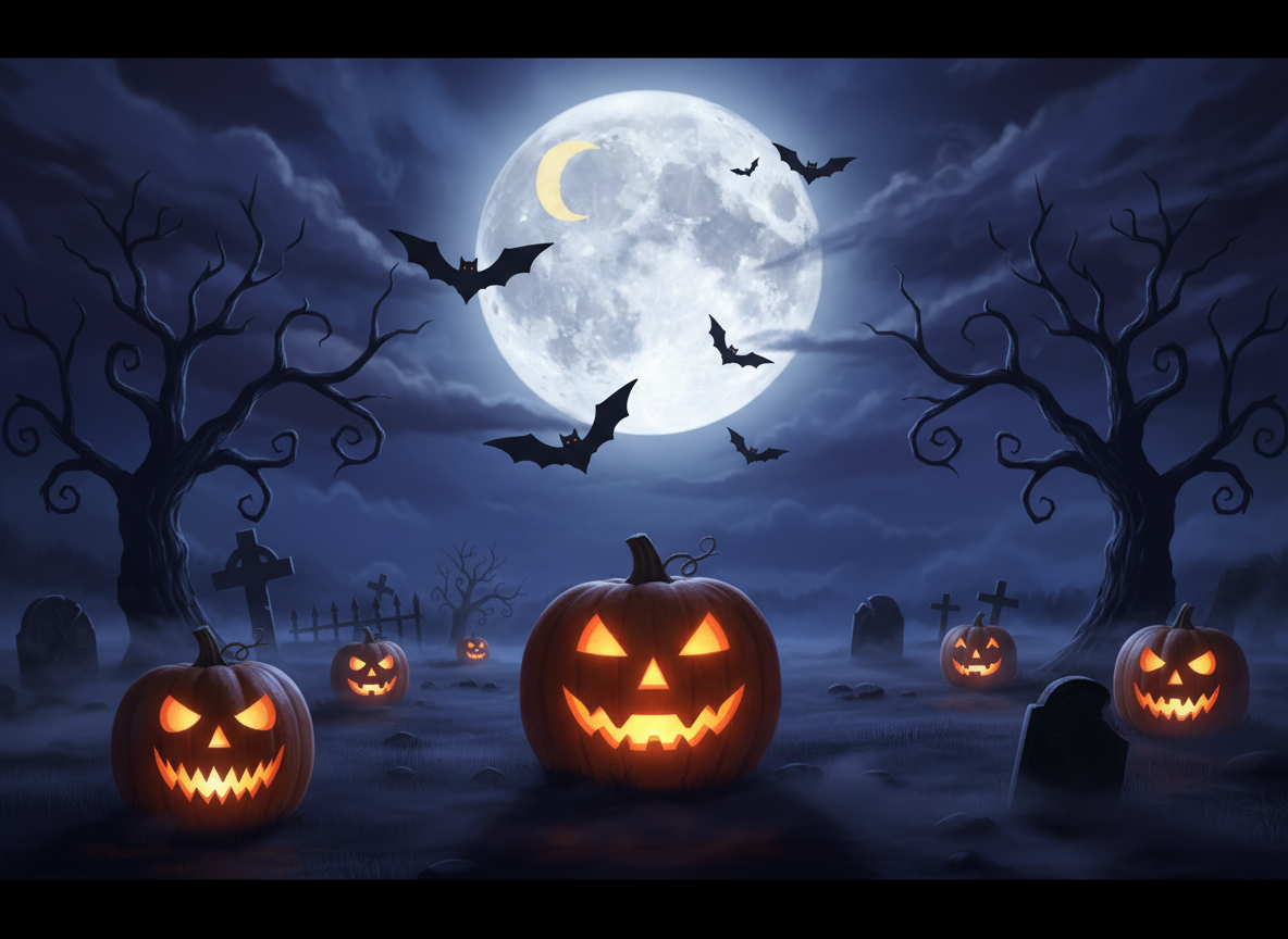 pumpkin with bat oyster