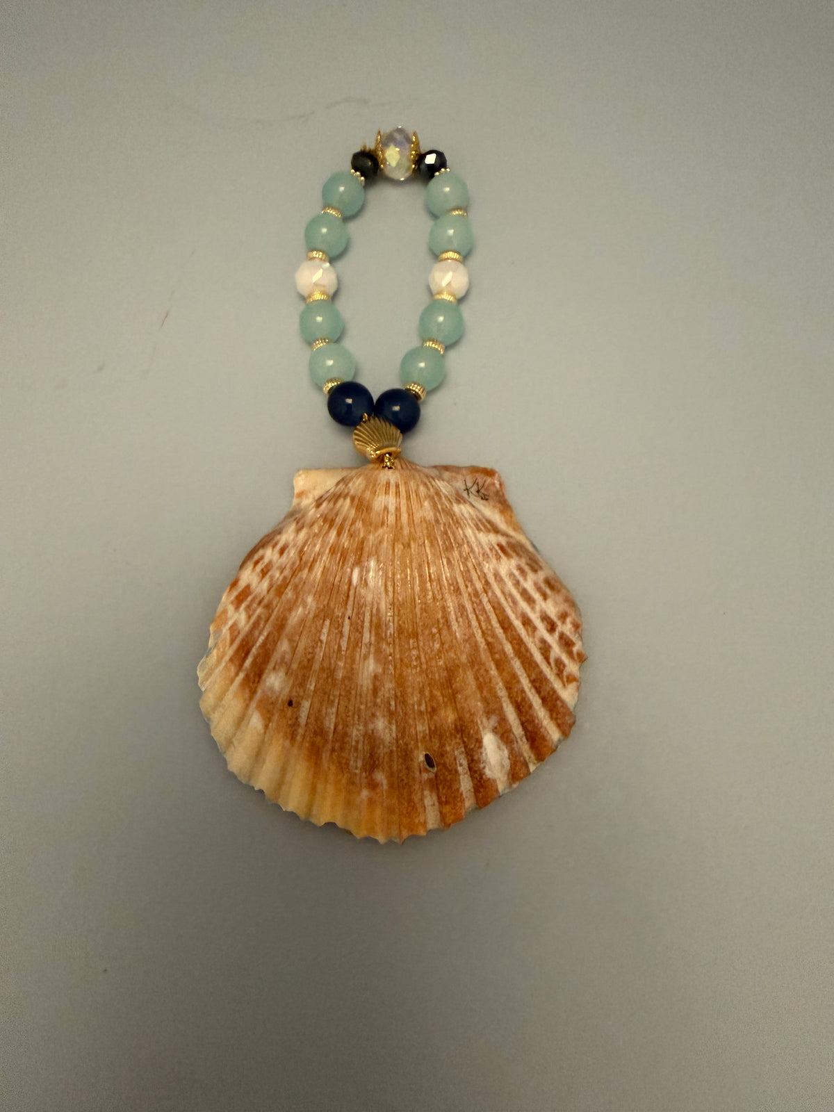 Scallop Shell Ornament & Wine Bottle Charm