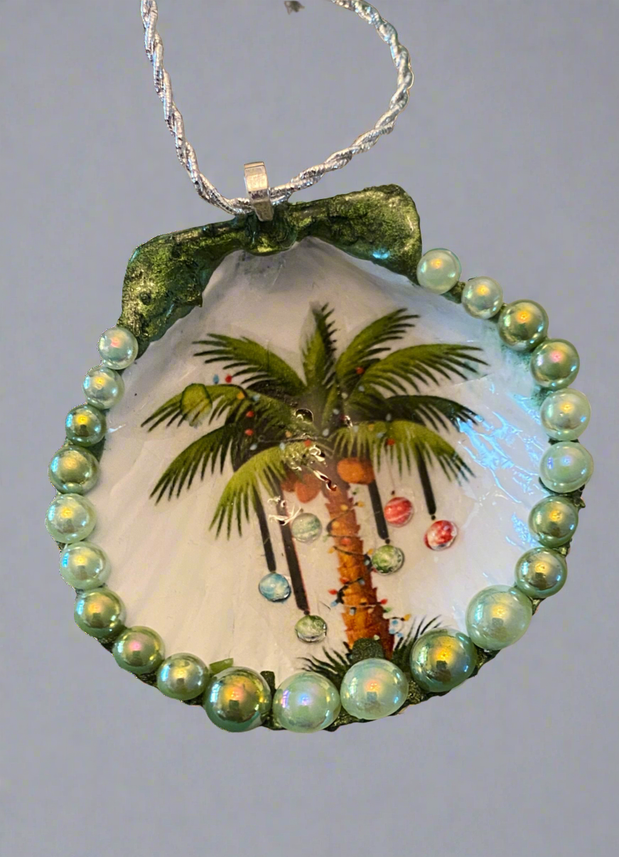 Christmas palm with lights