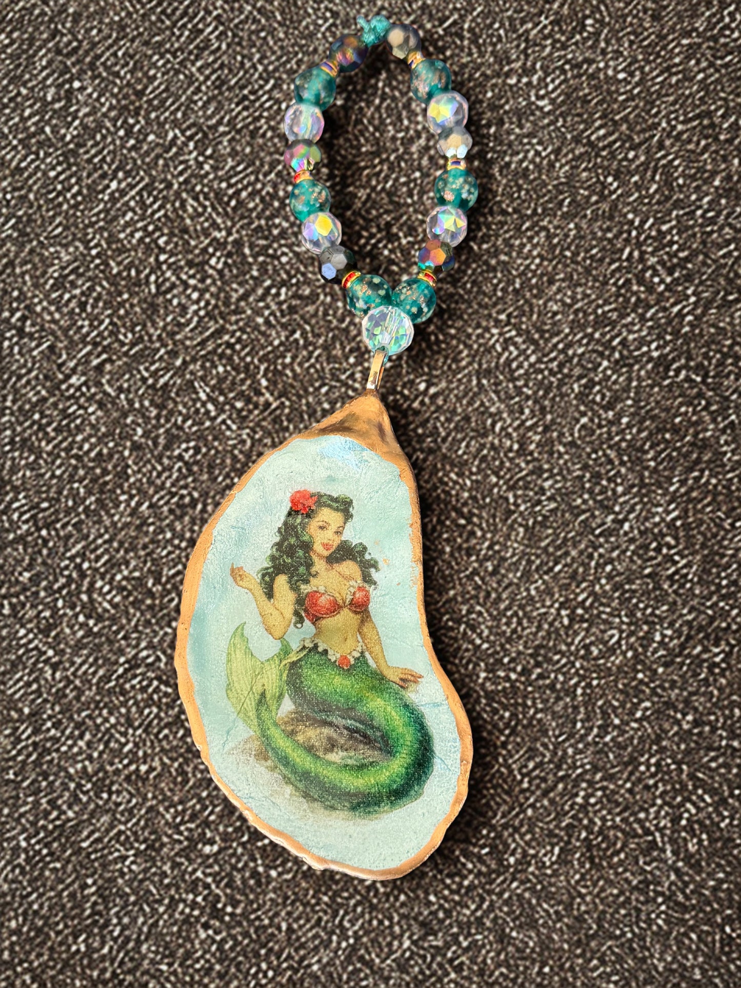 Bottle Charm with Mermaid pin up design