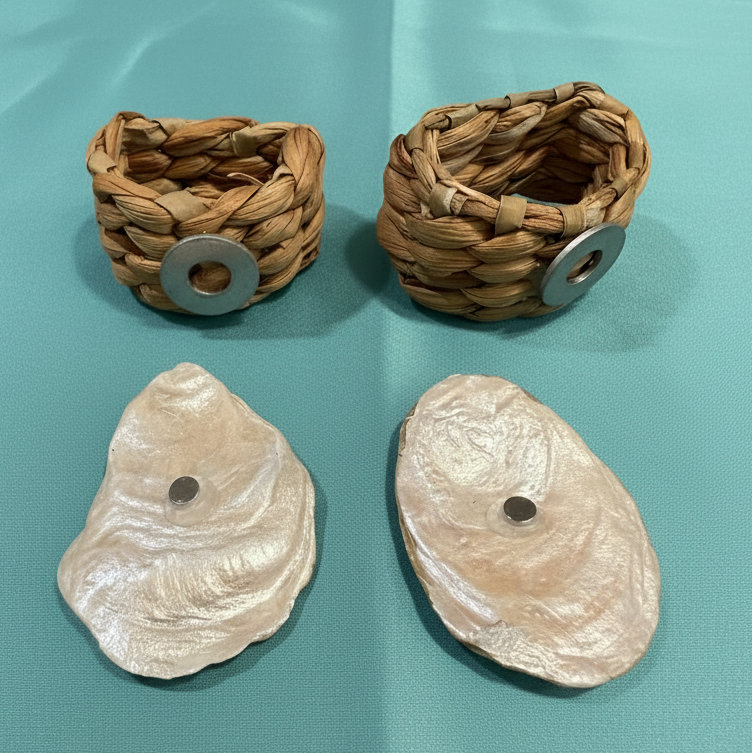 Ocean Drift- set of 4 interchangeable magnetic napkin rings