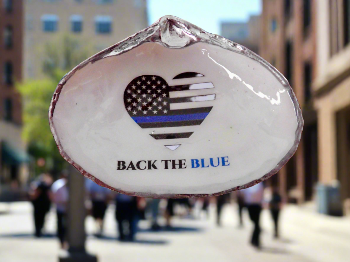 Back the Blue with Heart Flag