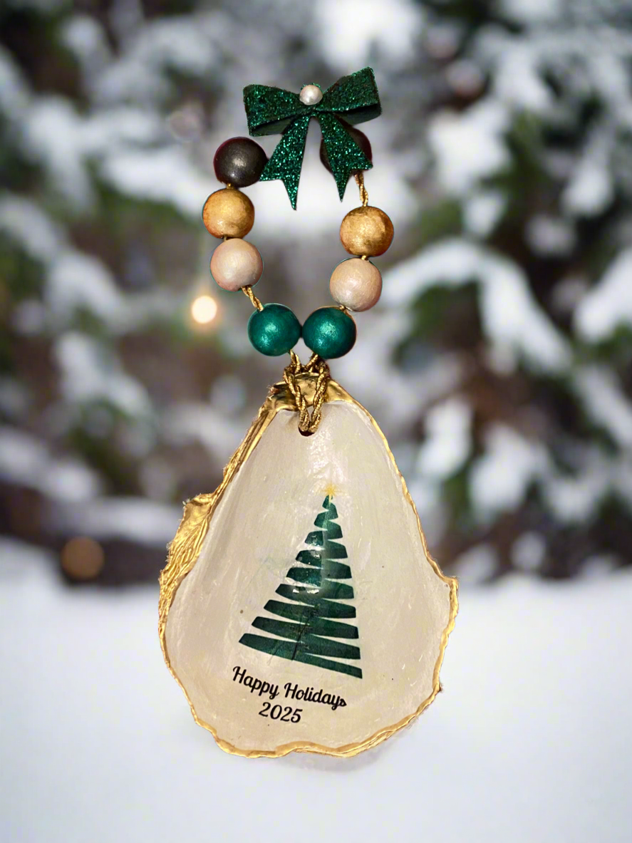 Evergreen tree- "Happy Holidays 2025"