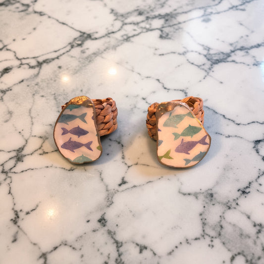 Ocean Drift- set of 4 interchangeable magnetic napkin rings