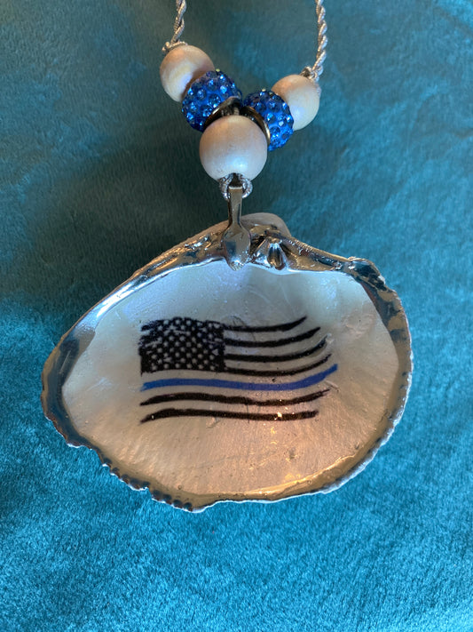 Thin Blue line Flag- clam shell