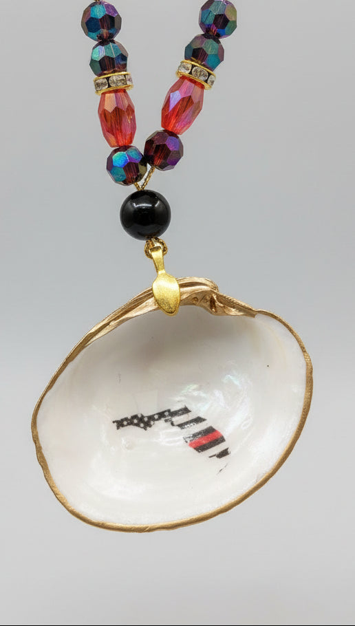 Thin Red Line Flag- Florida Shaped