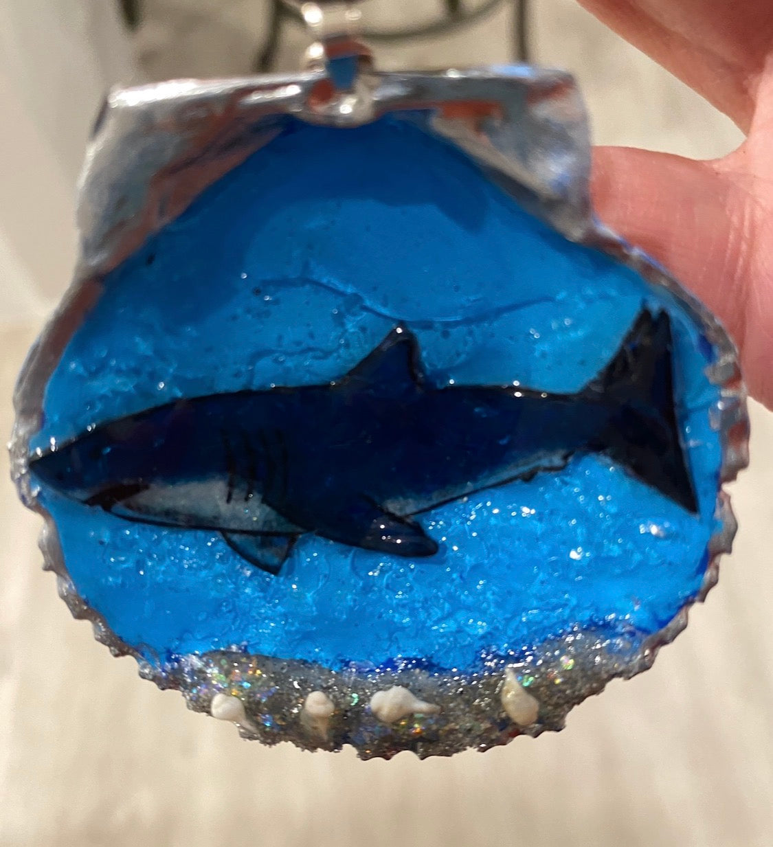 Shark custom wine bottle charm/ ornament