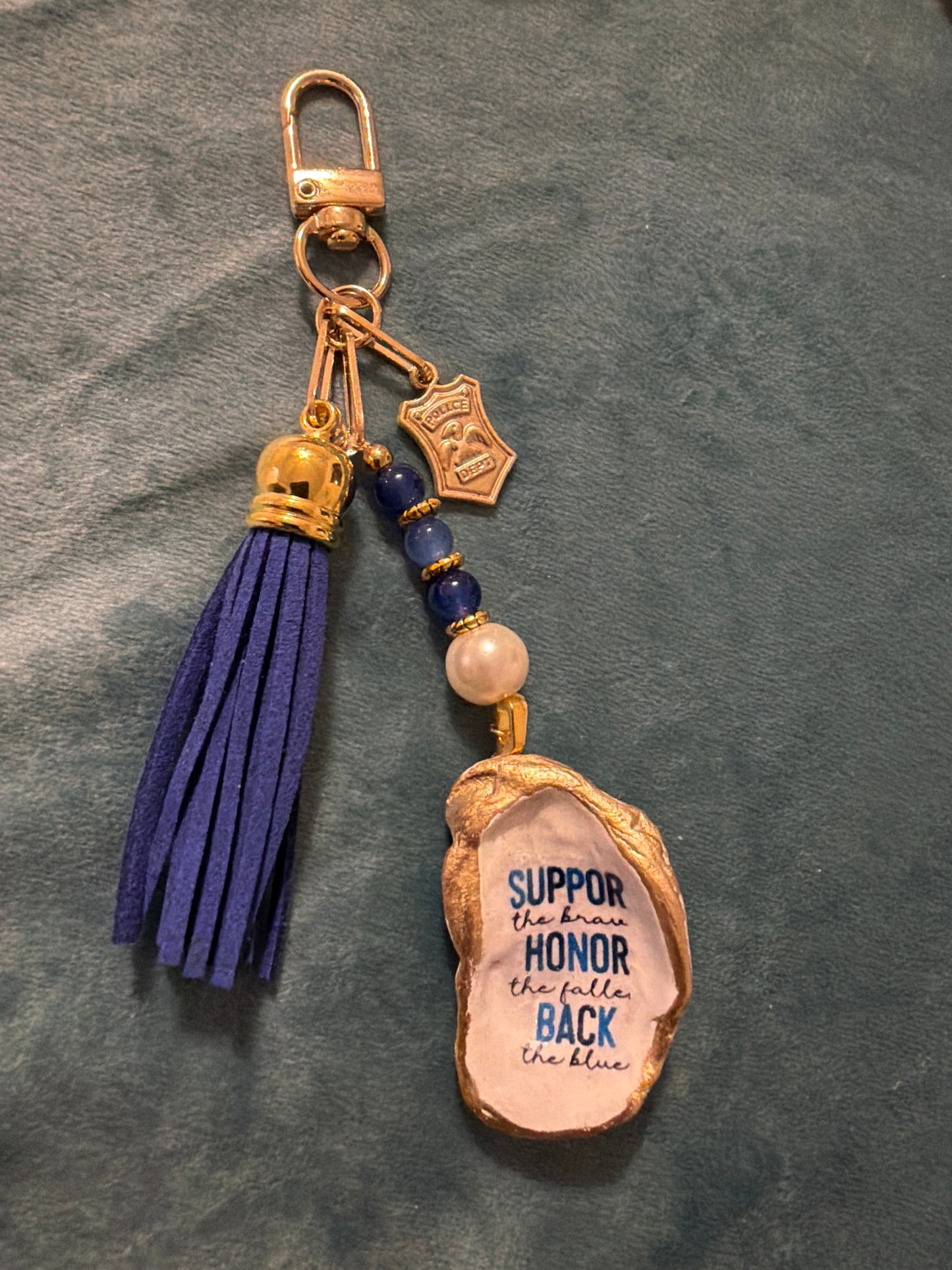 Support the brave/Honor the fallen/Back the Blue purse charm
