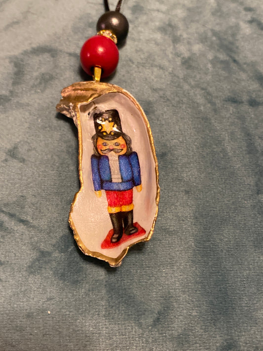 Nutcracker with Red and Blue- oyster shell