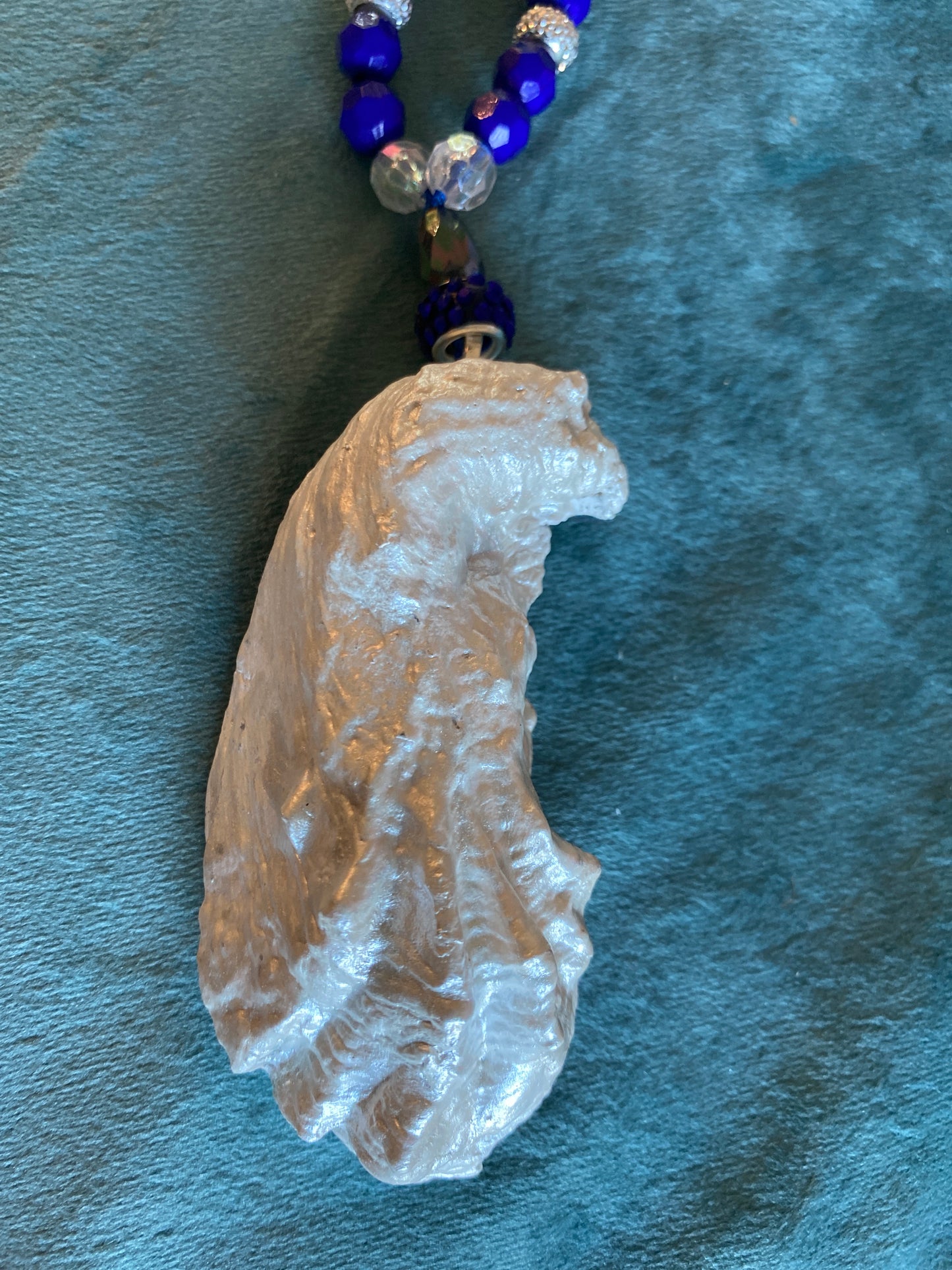 Thin Blue line- Ribbon “Honor -Integrity -Service”- oyster shell