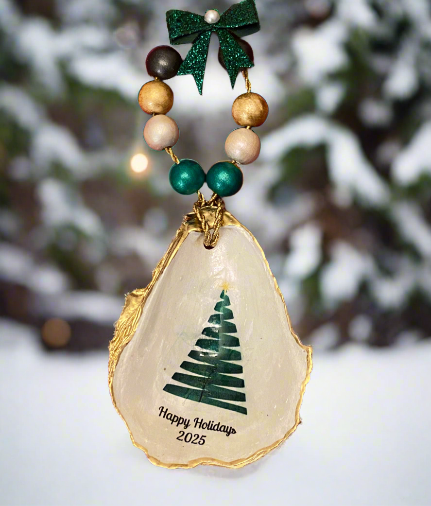 Evergreen tree- "Happy Holidays 2025"