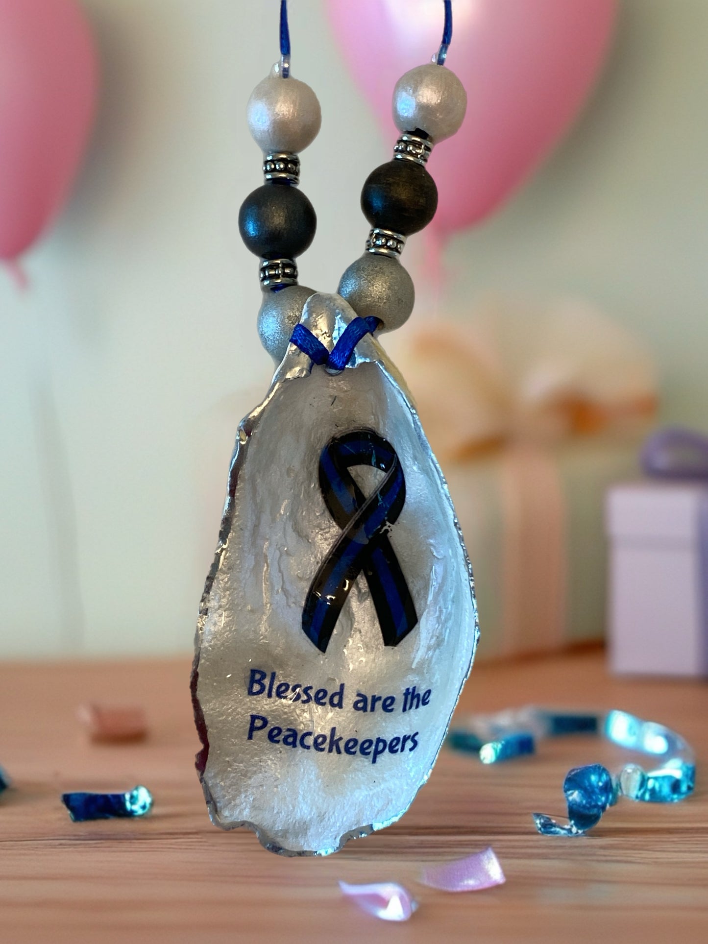 Thin Blue line Ribbon- oyster