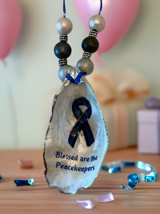 Thin Blue line Ribbon- oyster