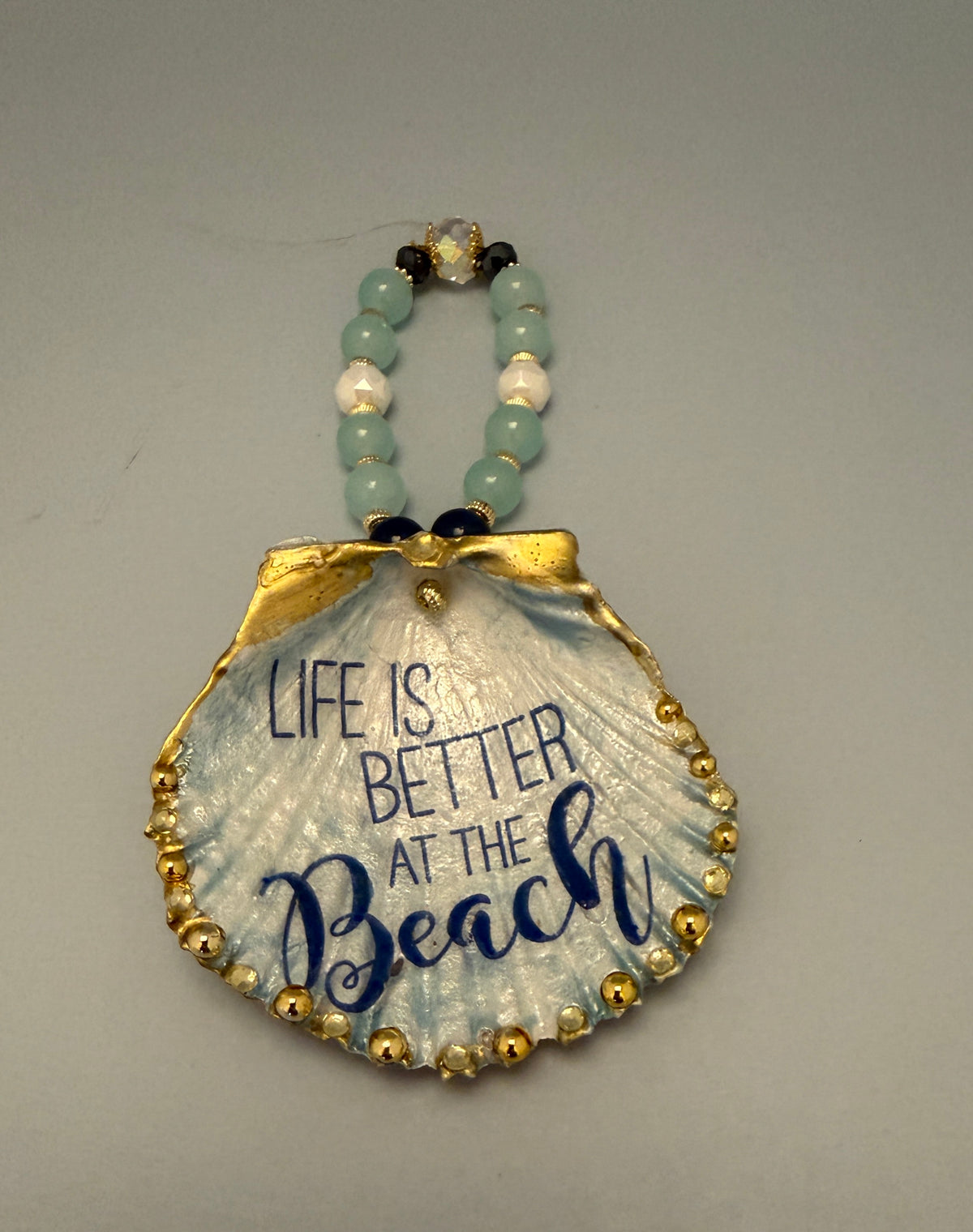 Scallop Shell Ornament & Wine Bottle Charm