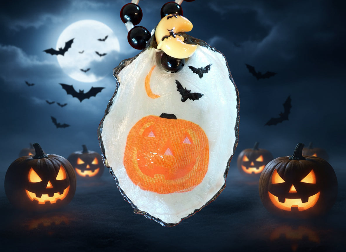 pumpkin with bat oyster