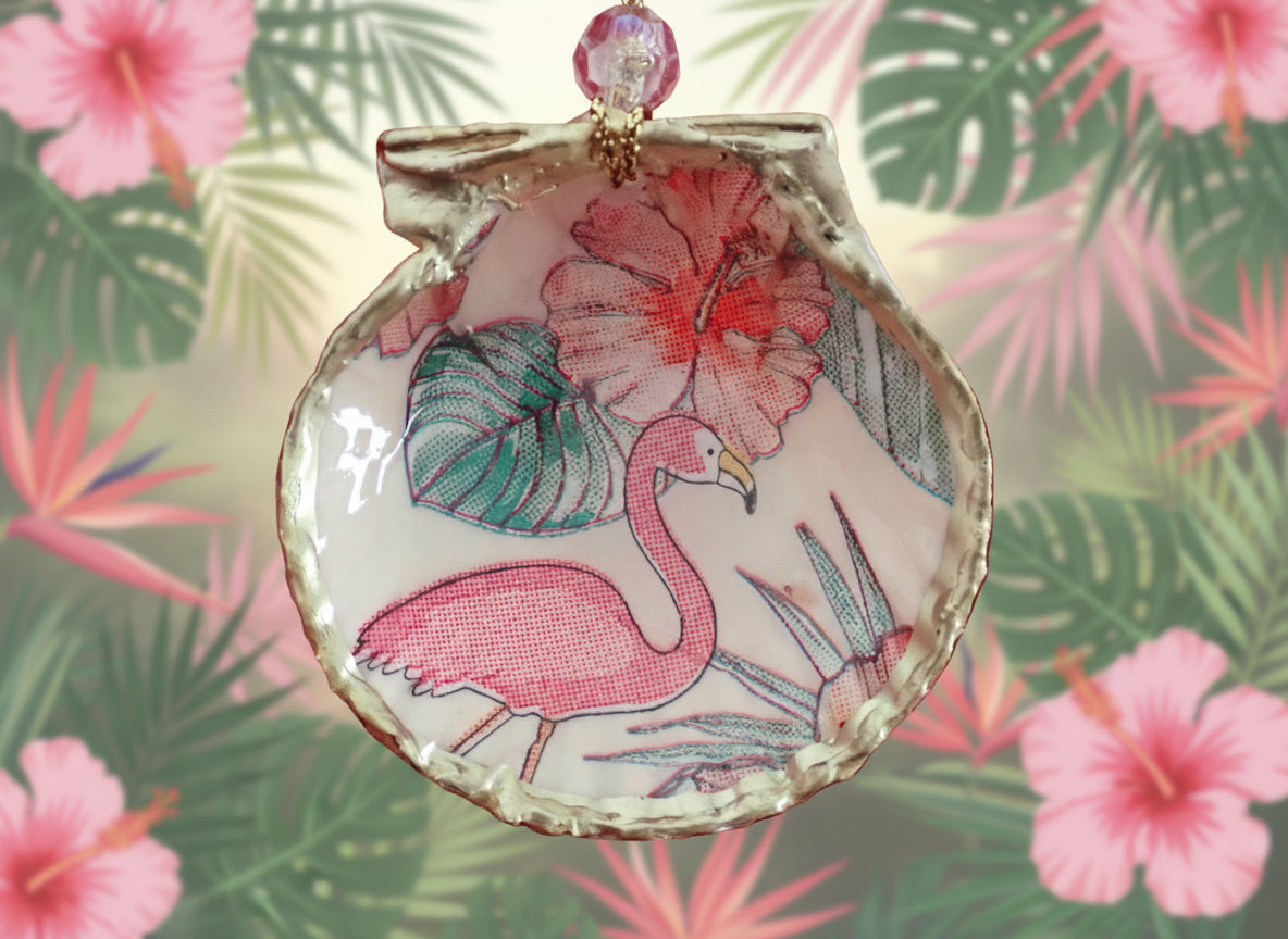 tropical flamingo scallop