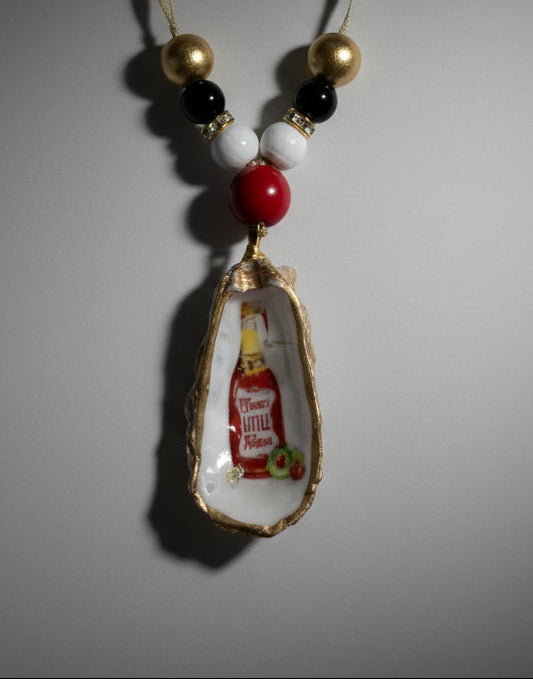 wine bottle with "Santa's little helper"- wine bottle charm