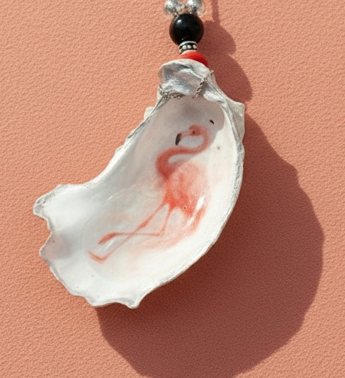 Flamingo- on oyster shell