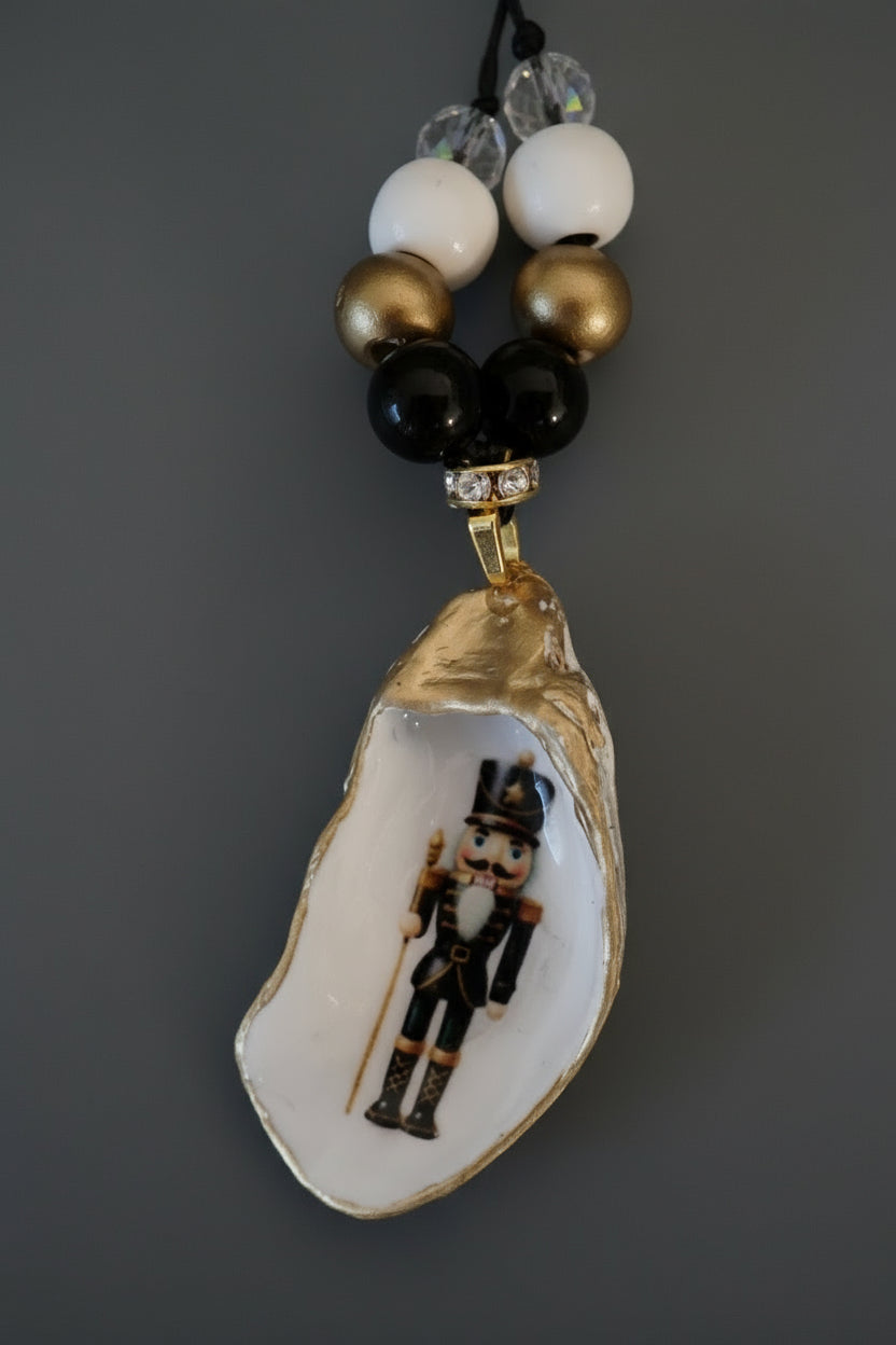  nutcracker design on an oyster shell 
